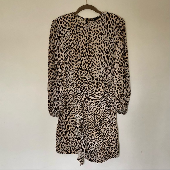 Maje Ricata Ruffled Leopard-Print Dress - Picture 4 of 15